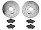 Xtreme Stop Precision Cross-Drilled and Slotted Brake Rotor and Ceramic Pad Kit; Front (94-98 Mustang GT, V6)