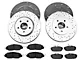 Xtreme Stop Precision Cross-Drilled and Slotted Brake Rotor and Ceramic Pad Kit; Front and Rear (05-10 Mustang GT)