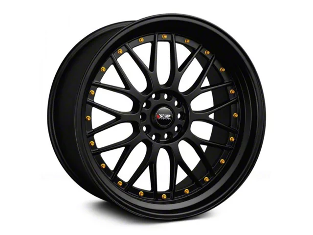 XXR 521 Black with Gold Rivets Wheel; 19x10 (05-09 Mustang)