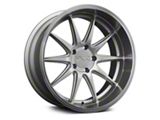 527D Silver with Machined Lip Wheel; Rear Only; 20x10.5; 20mm Offset (05-09 Mustang)