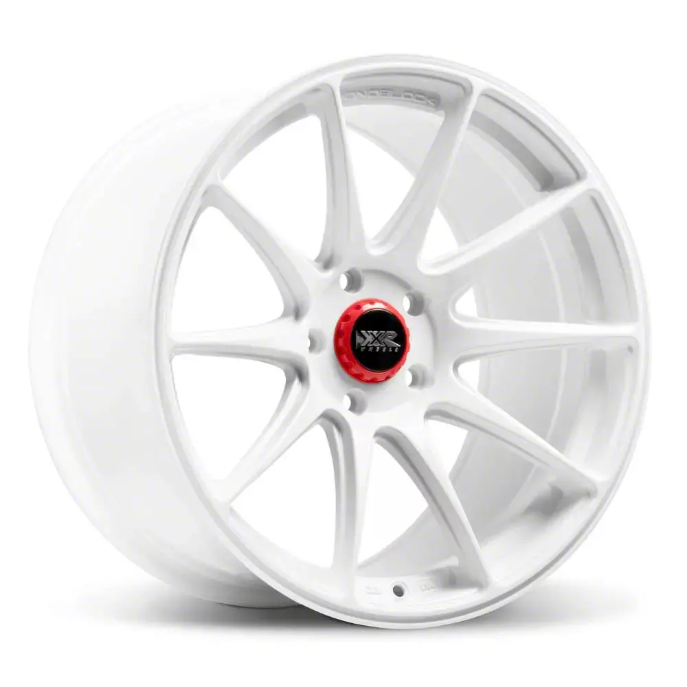 シマノ　アンサー　レーシング Mustang 527R White Wheel; Rear Only; 18x10; 35mm Offset (15