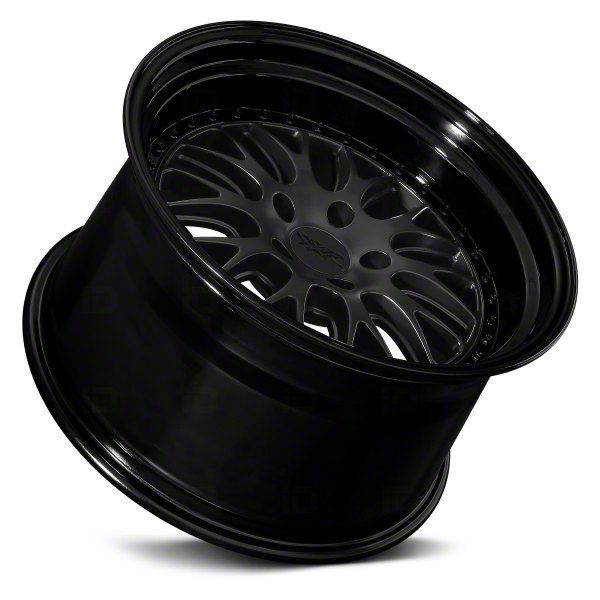 Mustang 570 Flat Black with Gloss Black Lip Wheel; 20x9