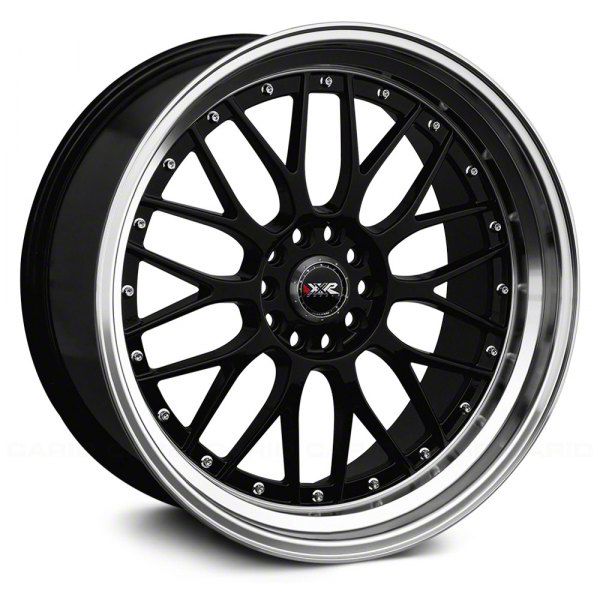 Camaro 526 Black with Stainless Steel Chrome Lip Wheel; Rear