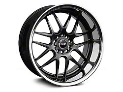 526 Chromium Black with Stainless Steel Chrome Lip Wheel; Rear Only; 20x11; 11mm Offset (10-15 Camaro)