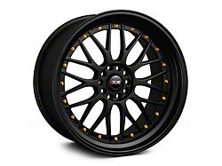 521 Black with Gold Rivets Wheel; 19x10; 25mm Offset (10-14 Mustang)