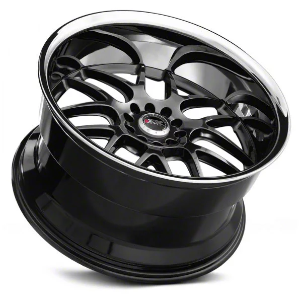 Mustang 526 Chromium Black with Stainless Steel Chrome Lip Wheel
