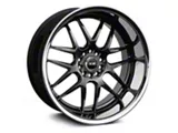 526 Chromium Black with Stainless Steel Chrome Lip Wheel; 20x9; 35mm Offset (10-14 Mustang)