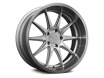527D Silver with Machined Lip Wheel; Rear Only; 20x10.5; 20mm Offset (10-14 Mustang)