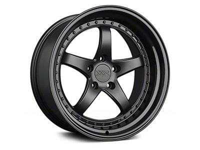 XXR 565 Flat Black with Gloss Black Lip Wheel; 18x8.5 (10-14 Mustang GT w/o Performance Pack, V6)