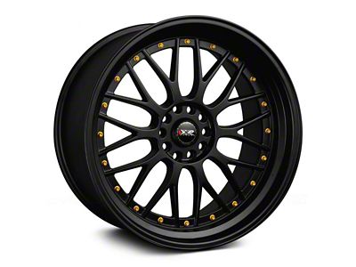 XXR 521 Black with Gold Rivets Wheel; 18x8.5 (2024 Mustang EcoBoost w/o Performance Pack)