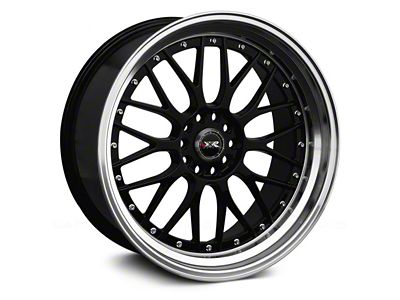 XXR 521 Black with Machined Lip Wheel; 18x8.5 (2024 Mustang EcoBoost w/o Performance Pack)