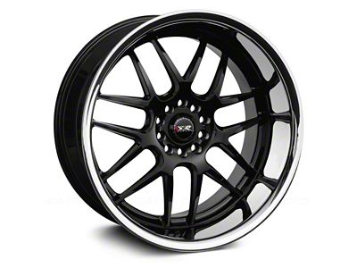 XXR 526 Black with Stainless Steel Chrome Lip Wheel; 18x9 (2024 Mustang EcoBoost w/o Performance Pack)
