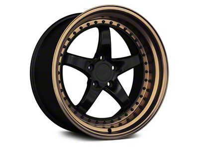 XXR 565 Black with Bronze Lip Wheel; 18x8.5 (2024 Mustang EcoBoost w/o Performance Pack)