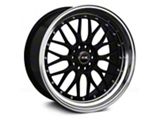 521 Black with Machined Lip Wheel; 19x8.5; 25mm Offset (94-98 Mustang)