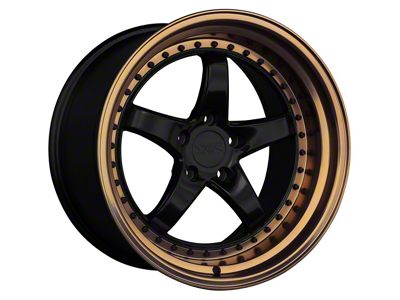 565 Black with Bronze Lip Wheel; Rear Only; 18x10.5; 20mm Offset (94-98 Mustang)