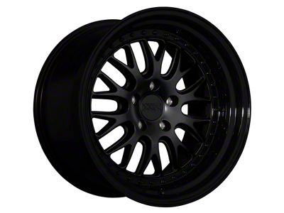570 Flat Black with Gloss Black Lip Wheel; Rear Only; 18x10.5; 20mm Offset (94-98 Mustang)