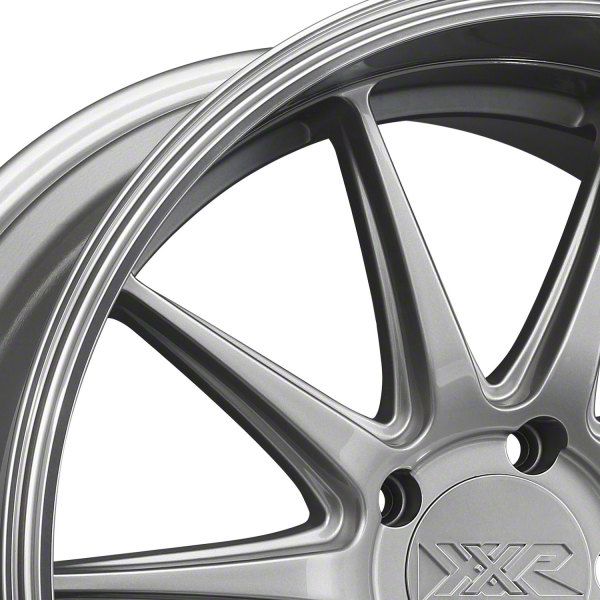 Mustang 527D Silver with Machined Lip Wheel; 18x9; 20mm Offset (99