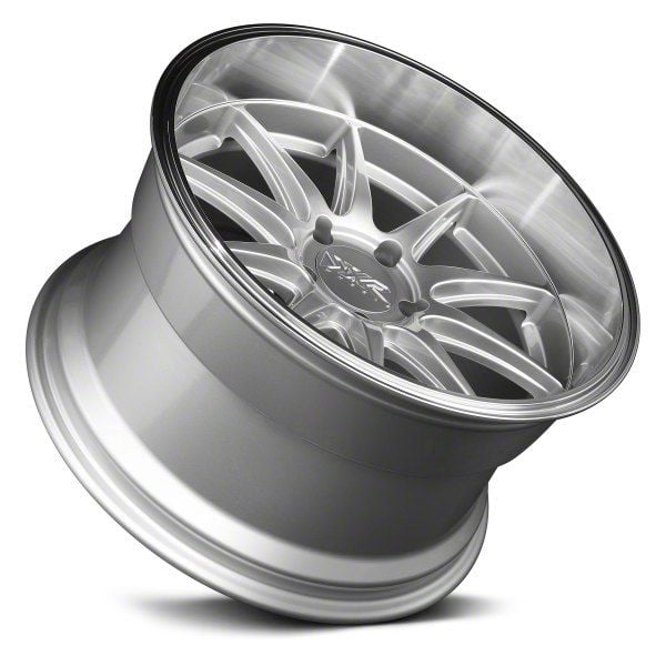 Mustang 527D Silver with Machined Lip Wheel; Rear Only