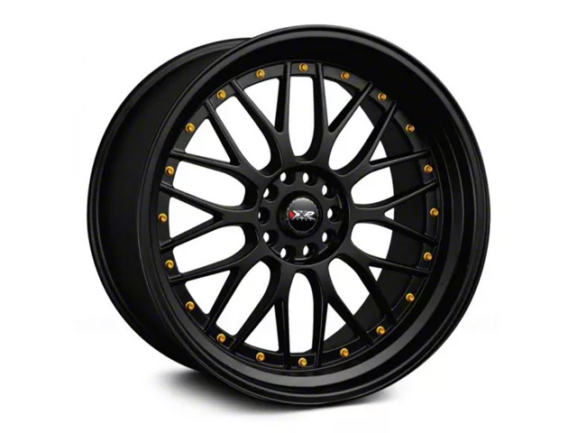 XXR 521 Black with Gold Rivets Wheel; 18x8.5 (15-23 Mustang EcoBoost w/o Performance Pack, V6)