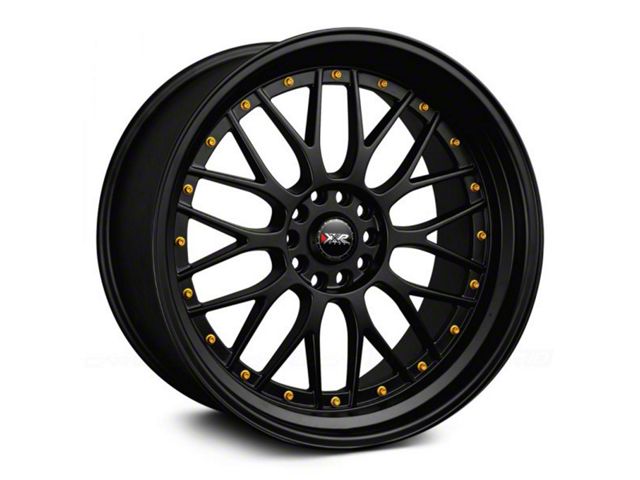 XXR 521 Black with Gold Rivets Wheel; Rear Only; 19x10 (99-04 Mustang)