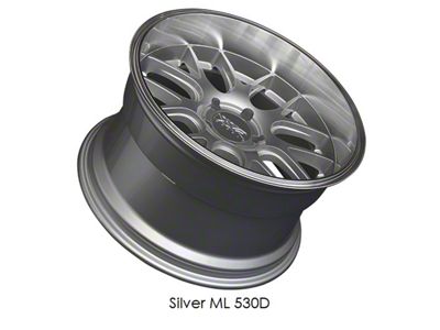 530D Silver with Machined Lip Wheel; Rear Only; 18x10.5; 20mm Offset (99-04 Mustang)