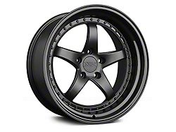 XXR 565 Flat Black with Gloss Black Lip Wheel; 18x8.5 (15-23 Mustang EcoBoost w/o Performance Pack, V6)