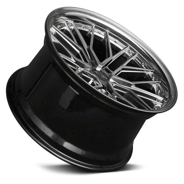 Mustang 571 Chromium Black Wheel; Rear Only; 20x10.5; 35mm Offset