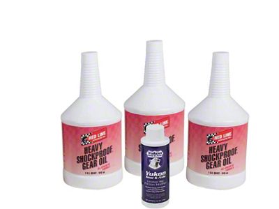 Yukon Gear Differential Oil; 3-Quart Redline Synthetic Shock Proof Oil; 75W250 with 4-Ounce Positraction Additive (10-18 Camaro)