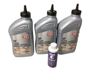 Yukon Gear Differential Oil; 3-Quart Conventional 80W90 with 4-Ounce Positraction Additive (10-18 Camaro)