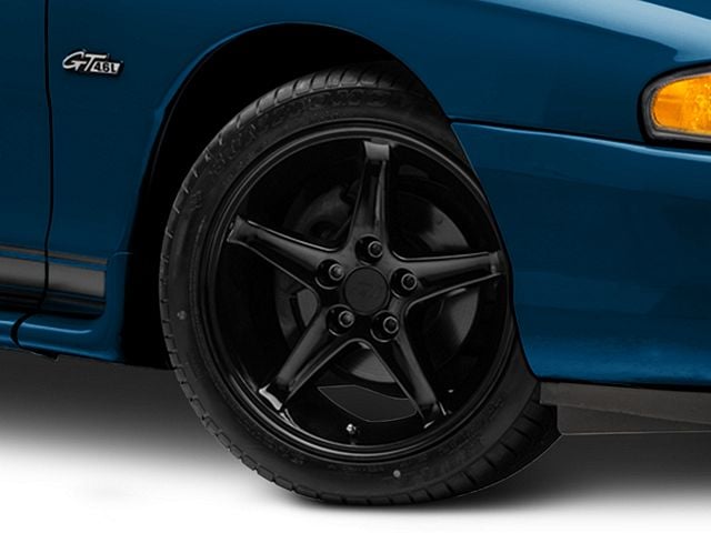 1995 Cobra R Style Gloss Black Wheel; 17x9 (94-98 Mustang)