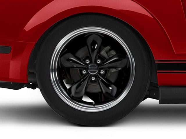 Deep Dish Bullitt Gloss Black Wheel; Rear Only; 19x10 (05-09 Mustang GT, V6)