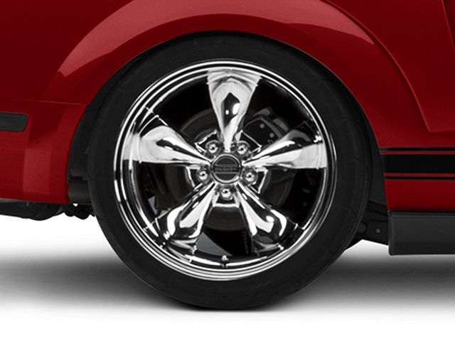 Deep Dish Bullitt Chrome Wheel; Rear Only; 20x10 (05-09 Mustang GT, V6)