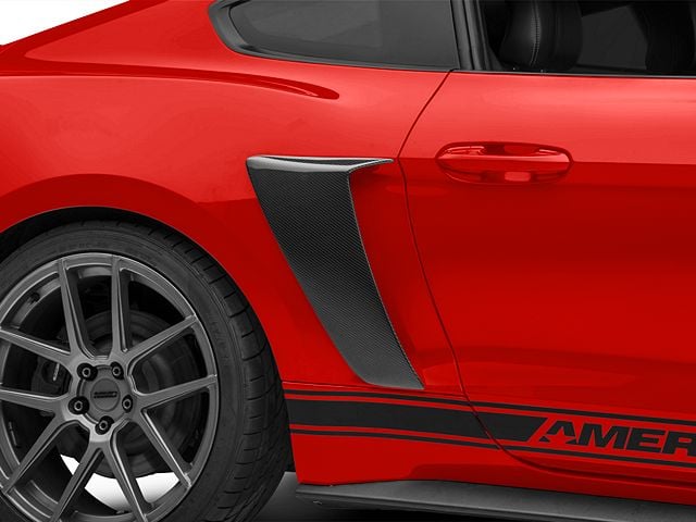 Anderson Composites Side Scoops; Carbon Fiber (15-23 Mustang)