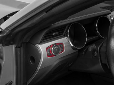 SpeedForm Headlight Switch Trim; Red Carbon (15-23 Mustang)