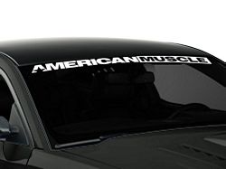 SEC10 AmericanMuscle Windshield Banner; White (05-14 Mustang)