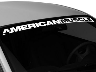 SEC10 AmericanMuscle Windshield Banner; White (94-04 Mustang)