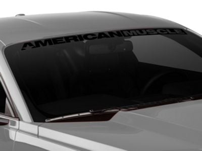 SEC10 AmericanMuscle Windshield Banner; Gloss Black (15-23 Mustang)