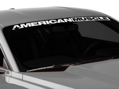 SEC10 AmericanMuscle Windshield Banner; White (15-23 Mustang)