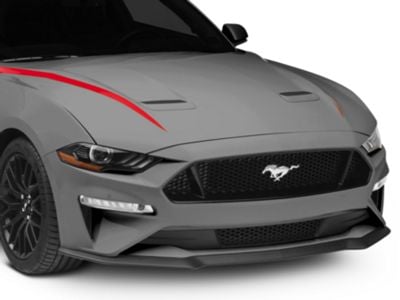 SEC10 Hood Accent Decal; Red (18-23 Mustang GT, EcoBoost)