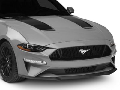 SEC10 Hood Stripes; Gloss Black (18-23 Mustang GT, EcoBoost)