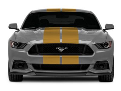SEC10 GT500 Style Stripes; Gold; 10-Inch (15-23 Mustang)