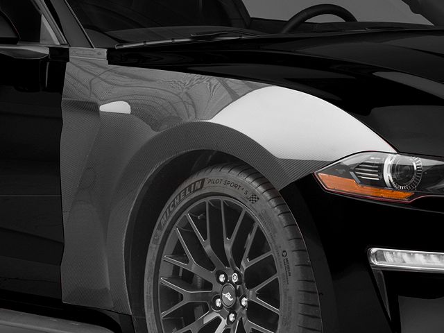 Anderson Composites Type-GR GT350 Style Front Fenders; Carbon Fiber (18-23 Mustang GT, EcoBoost)