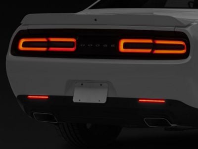 Raxiom Axial Series LED Rear Bumper Reflector Lamps; Smoked (15-23 Challenger)