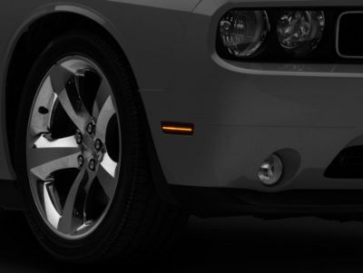 Raxiom Axial Series LED Side Marker Lights; Smoked (08-14 Challenger)