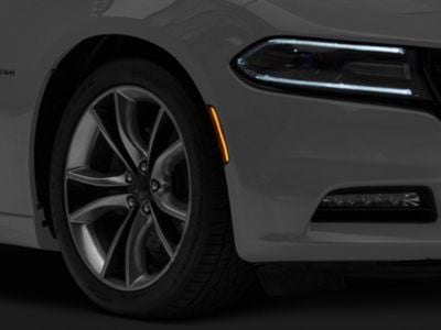 Raxiom Axial Series LED Side Marker Lights; Front and Rear; Smoked (15-23 Charger, Excluding Widebody)