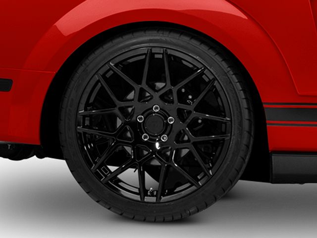 2013 GT500 Style Gloss Black Wheel; Rear Only; 20x10 (05-09 Mustang)