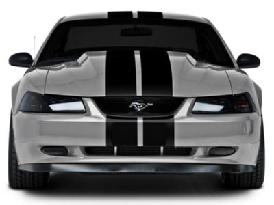 SEC10 Lemans Stripes; Gloss Black; 8-Inch (94-04 Mustang)