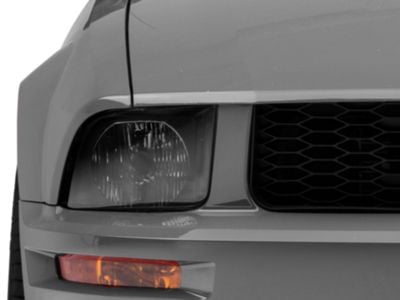 Euro Headlights; Black Housing; Clear Lens (05-09 Mustang w/ Factory Halogen Headlights, Excluding GT500)