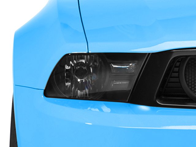 Euro Headlights; Chrome Housing; Smoked Lens (10-12 Mustang w/ Factory Halogen Headlights)