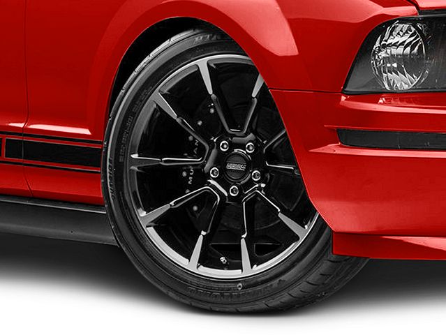 11/12 GT/CS Style Gloss Black Machined Wheel; 19x8.5 (05-09 Mustang)
